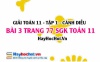 Giải bài 3 trang 77 Toán 11 tập 1 SGK Cánh Diều